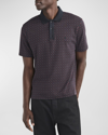 Rag & Bone Men's Geometric Interlock Polo Shirt In Black Geo