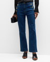 DEREK LAM 10 CROSBY GOLDIE HIGH RISE CROPPED FLARE JEANS