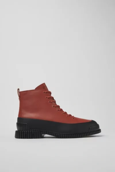 Camper Pix Lace-up Ankle Boots In Red