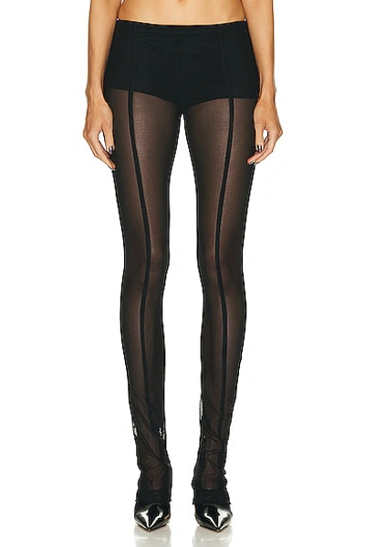 Blumarine Black Zip Leggings In N0990 Nero