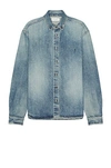 Saint Laurent Casual Shirt Cassandre Men In Beach Blue