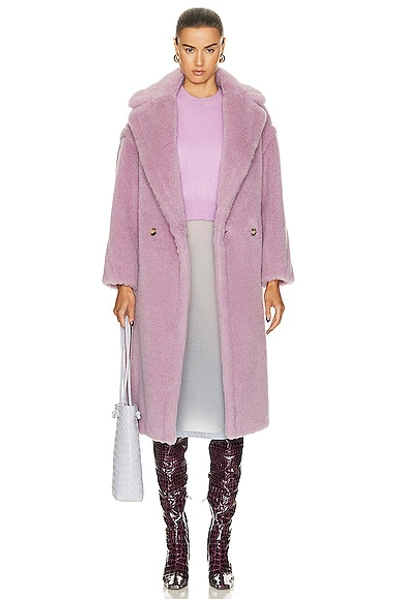 Max Mara Tedgirl Coat In Lilac