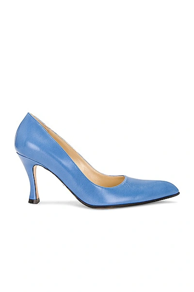 Loewe Women's Comic 75mm Leather Pumps In Light Denim