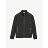 Reiss Mens Forest Green Flintoff Quilted Cotton-blend Jacket