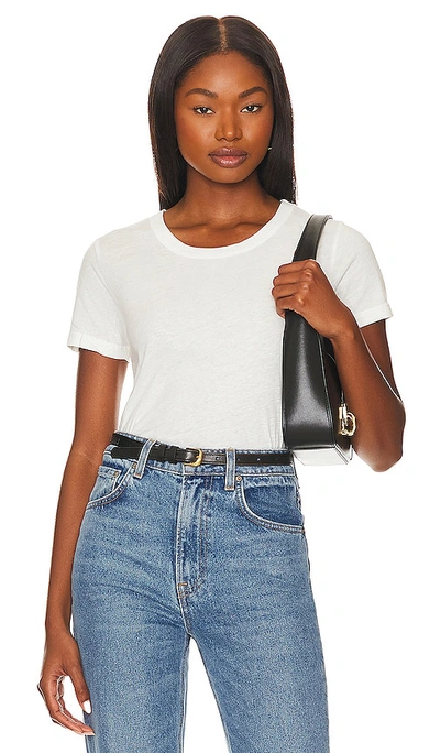 American Vintage Gamipy Cropped Tee In Blanc