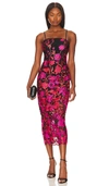 MILLY KAIT FLORAL EMBROIDERED DRESS