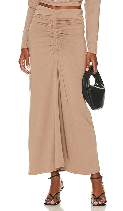 Bobi Flowy Skirt In Hazelnut