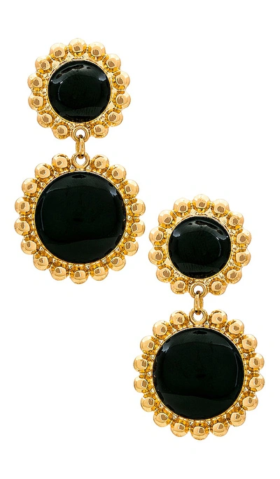 8 Other Reasons Circle Drop Earring In Black & Gold