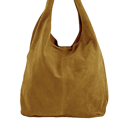 Sostter Camel Soft Suede Leather Hobo Shoulder Bag | Byinn In Brown
