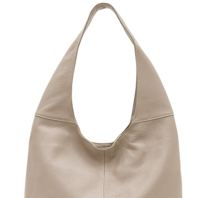 Sostter Ivory Soft Pebbled Leather Hobo Bag | Bbrad In Brown