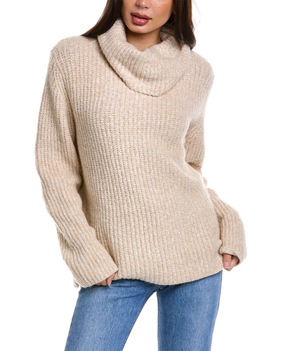 Theory Cowl Neck Sweater In Beige