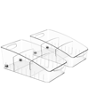 Sorbus Home 2pk Medium Clear Organizing Bin On Wheels