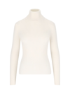 P.a.r.o.s.h Ribbed Turtleneck Sweater In Cream