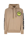 Barrow Logo-print Cotton Hoodie In Beige