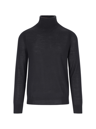 Paul Smith Merino Wool Rollneck Sweater In Black  
