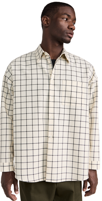 Marni Long Sleeve Shirt In Stone White