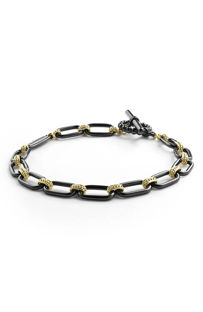 LAGOS SIGNATURE CAVIAR CERAMIC LINK BRACELET