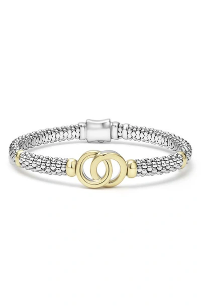 LAGOS SIGNATURE CAVIAR INTERLOCK ROPE BRACELET