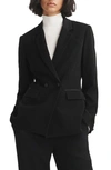 Rag & Bone Tessa Japanese Crepe Blazer In Black