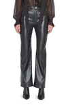 Frame Le Jane Crop Recycled Leather Pants In Noir