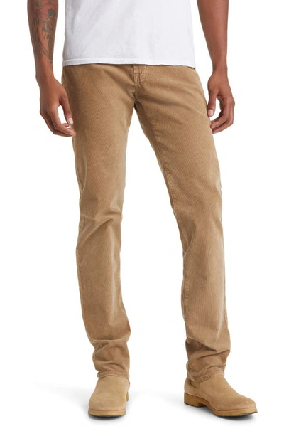 Ag Tellis Slim Fit Twill Pants In Sulfur Light Truffle