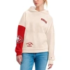 TOMMY HILFIGER TOMMY HILFIGER CREAM/SCARLET SAN FRANCISCO 49ERS HARRIET PULLOVER HOODIE