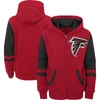 Outerstuff Youth Red Atlanta Falcons Colorblock Full-zip Hoodie In Red