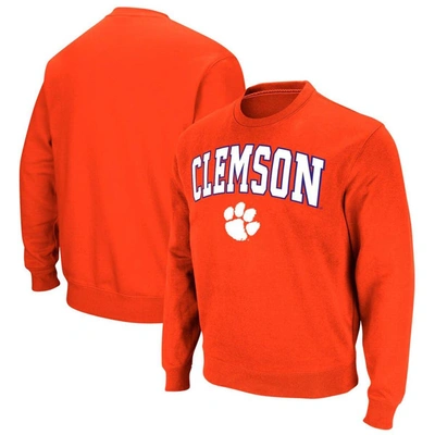 Colosseum Men's  Orange Clemson Tigers Arch & Logo Pullover Sweatshirt
