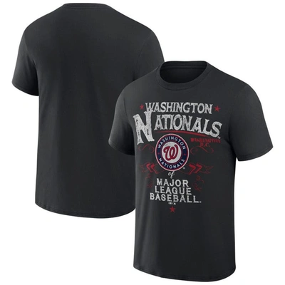 Darius Rucker Collection By Fanatics Black Washington Nationals Beach Splatter T-shirt