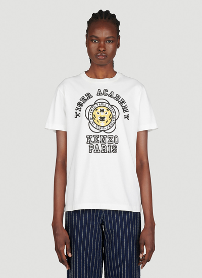 Kenzo Tiger Academy T-shirt In White