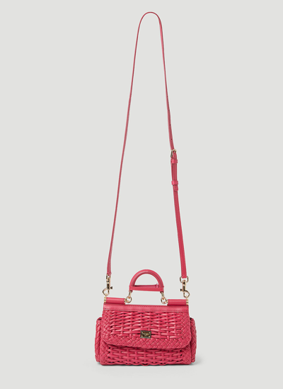 Dolce & Gabbana Small Sicily Handbag In Pink