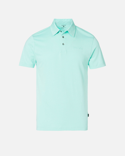 United Legwear Men's Essential One And Only Short Sleeve Polo In Light Aqua