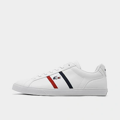 Lacoste Men's Lerond Pro Leather Multicolor Sneakers - 11 In White/navy/red