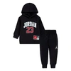 Nike Jordan Infant Jersey Pack Hoodie And Jogger Pants Set In Black