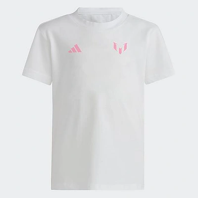 Adidas Originals Adidas Kids' Messi Name And Number T-shirt In White