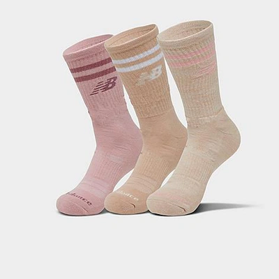 Finishline New Balance Varsity Stripe Crew Socks (3-pack) In Neutral