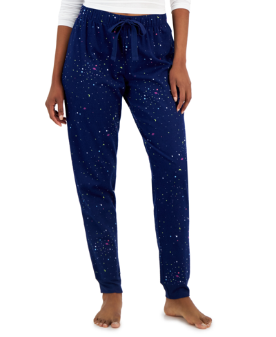 Jenni Women's Cotton Flannel Pajama Pants, Created For Macy's In Ditsy Space