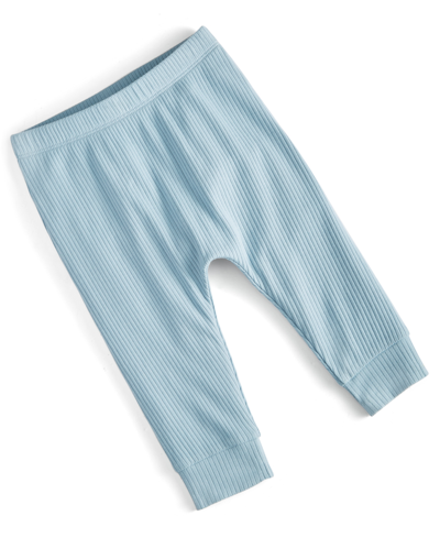 First Impressions Baby Boys Ribbed Jogger Pants, Created For Macy's In Concealed Blue