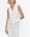 Mango Women's Buttons Suit Waistcoat In Off White