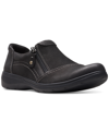 Clarks Women's Carleigh Ray Round-toe Side-zip Shoes Women's Shoes In Black Nubuck