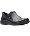 Clarks Women's Carleigh Ray Round-toe Side-zip Shoes Women's Shoes In Black Leather