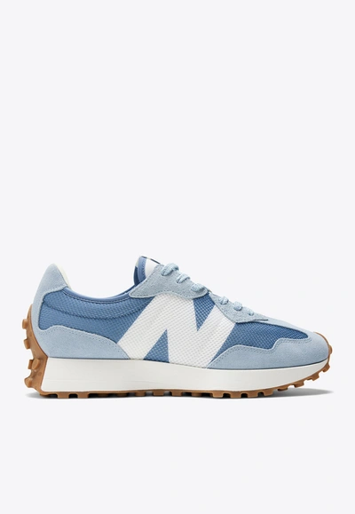 New Balance 327 Low-top Sneakers In Light Arctic Grey With Mercury Blue