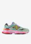 New Balance 9060 Low-top Sneakers In Sage Leaf With Neo Flame And Raspberry In Green