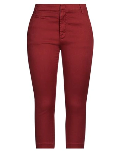 Dondup Cropped Pants In Red