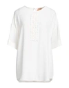 N°21 Woman Top White Size 8 Acetate, Silk In White