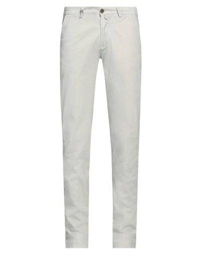 Barbati Man Pants Light Grey Size 28 Cotton, Elastane