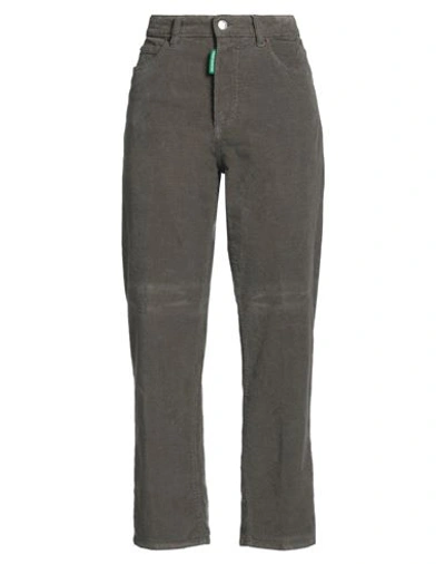 Dsquared2 Woman Pants Military Green Size 2 Cotton, Elastane In Green