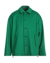 Emporio Armani Man Jacket Green Size 40 Virgin Wool, Polyester In Green