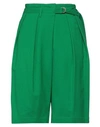 Alysi Woman Shorts & Bermuda Shorts Green Size 4 Virgin Wool, Elastane In Green