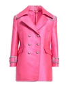 ERMANNO SCERVINO ERMANNO SCERVINO WOMAN BLAZER FUCHSIA SIZE 8 POLYESTER, SILK